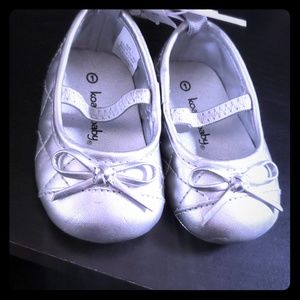 New silver baby girl shoes